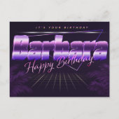 Barbara Name Vorname lila Postkarte Geburtstag ポストカード (正面)