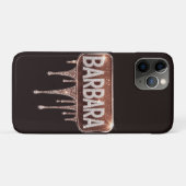 ✨ Barbara Sparkle Luxe Rose Gold Diamond Drip Case-Mate iPhoneケース (裏面(横))