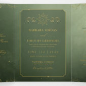 Barbara + Tim Trifold Wedding Invitation R12 三つ折り招待状 (内部中)