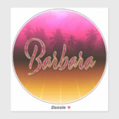 Barbara Vorname Name golden pink Aufkleber Sticker シール (シート)