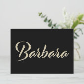 Barbara white gold Handwriting Karte カード (スタンド正面)
