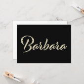 Barbara white gold Handwriting Karte カード (正面/裏面インサイチュ)