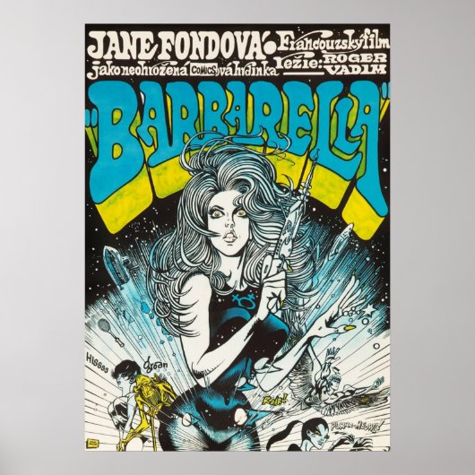 Barbarella  Vintage Czech Movie ポスター (正面)