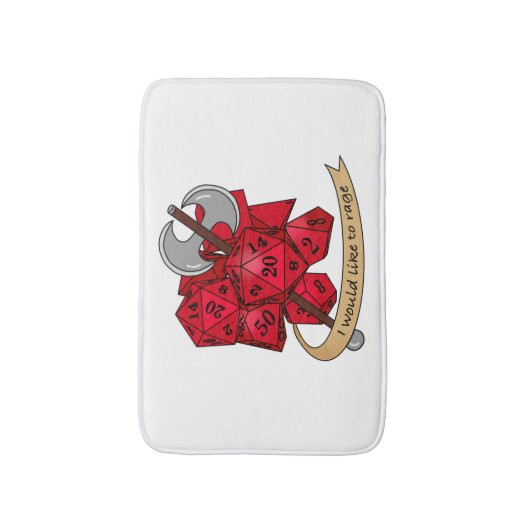 Barbarian Dice Design バスマット (正面縦)