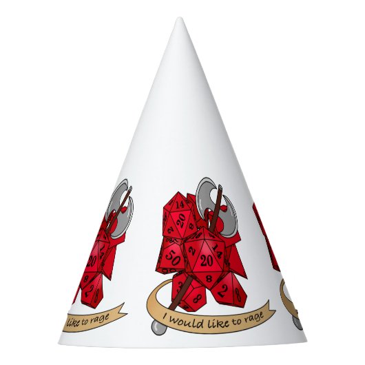 Barbarian Dice Design パーティーハット (正面)