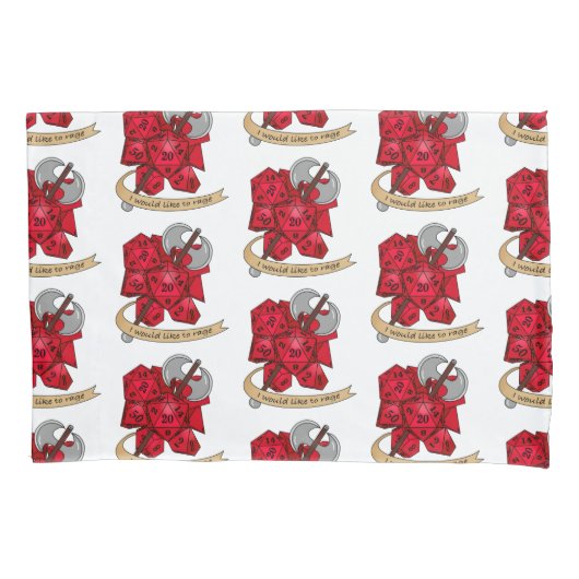 Barbarian Dice Design 枕カバー (正面)