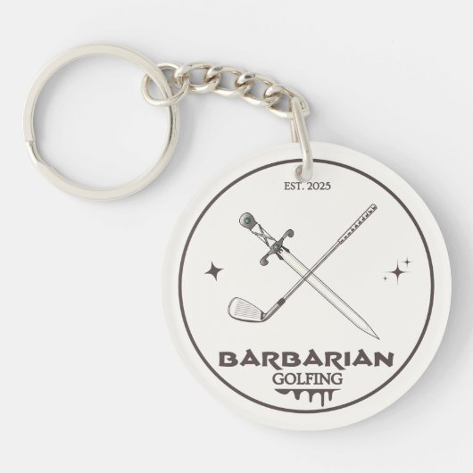 Barbarian Golfing キーホルダー (正面)
