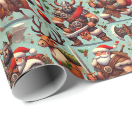 Barbarian-Themed Christmas Wrapping Paper ラッピングペーパー