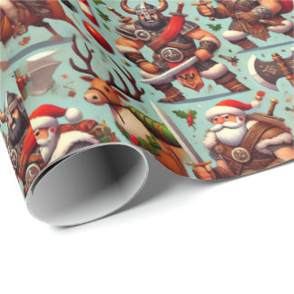 Barbarian-Themed Christmas Wrapping Paper ラッピングペーパー