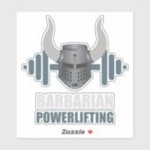 Barbarian Warrior Powerlifting Workout シール (シート)