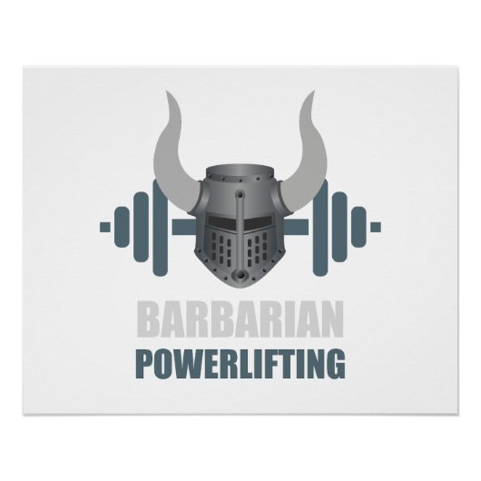 Barbarian Warrior Powerlifting Workout ポスター (正面)