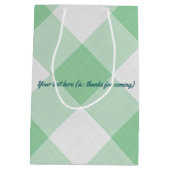 Barbecue企業の追加のロゴパーティーの好意 ミディアムペーパーバッグ (裏面)