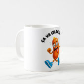 Barbecue avec saucisse : Ça va chauffer !  コーヒーマグカップ (正面左)