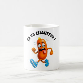 Barbecue avec saucisse : Ça va chauffer !  コーヒーマグカップ