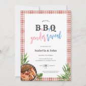 Barbecue Baby Gender Reveal Invitation 招待状 (正面)