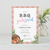 Barbecue Baby Gender Reveal Invitation 招待状 (スタンド正面)