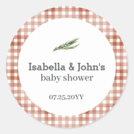 Barbecue Baby Shower Favor ラウンドシール