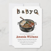 Barbecue Backyard Party Baby Shower BBQ 招待状 (正面)