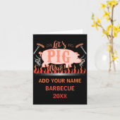 Barbecue Bbq Funny G Grill Competition  カード (黄色い花)