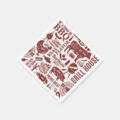 Barbecue Bbq Grilling Paper スタンダードカクテルナプキン (角)