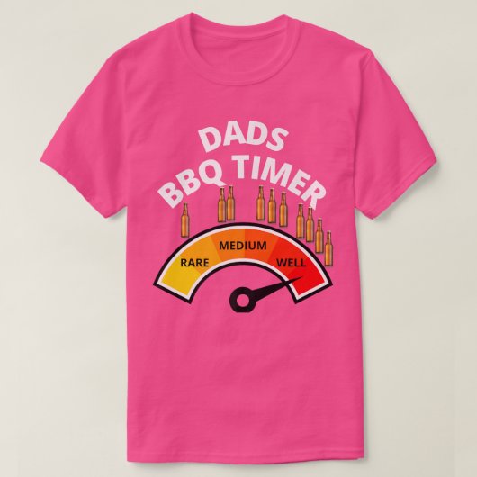 Barbecue & Beer Grilling BBQ Timmer for Men  Tシャツ (デザイン正面)