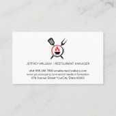 Barbecue Cooking Pattern | Wood Grain Background 名刺 (裏面)