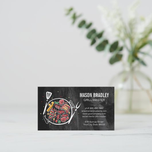Barbecue Foods | Culinary Drawing | Cooking 名刺 (スタンド正面)