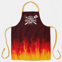 Barbecue Grill Flames — Personalized Steak House