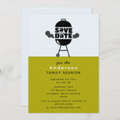 Barbecue grill party Save the Date Invitation 招待状 (正面/裏面)