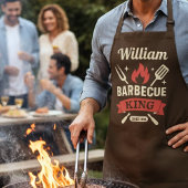 Barbecue King Apron with Custom Name エプロン