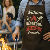 Barbecue King Apron with Custom Name エプロン