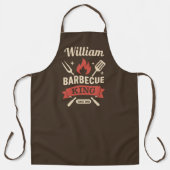 Barbecue King Apron with Custom Name エプロン (正面)