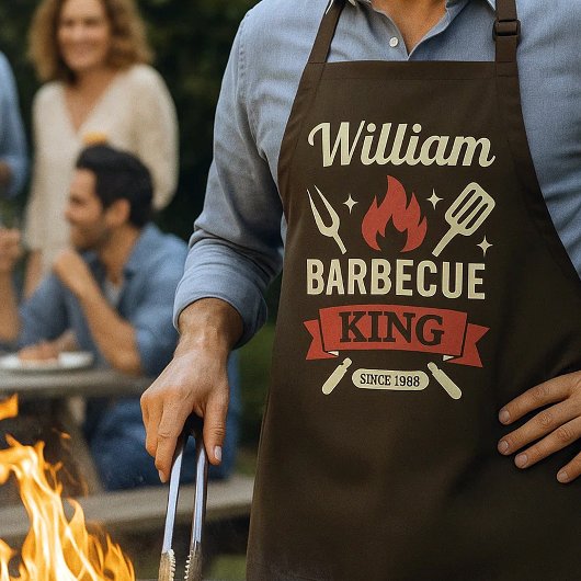 Barbecue King Custom Grill Apron -Personalize Name エプロン