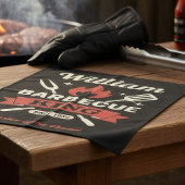 Barbecue King - Kitchen Towel (Custom Name) キッチンタオル