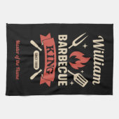 Barbecue King - Kitchen Towel (Custom Name) キッチンタオル (横)