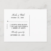 Barbed WireハートタトゥーRSVPポストカード インビテーションポストカード (裏面)