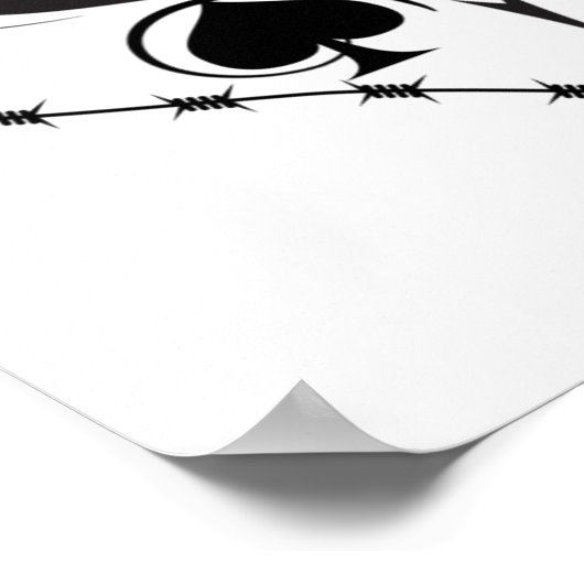 Barbed Wire Heart Black Spades Thunder_Cove ポスター (角)