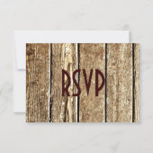 Barbed Wire Horseshoe Country Western RSVPカード (裏面)