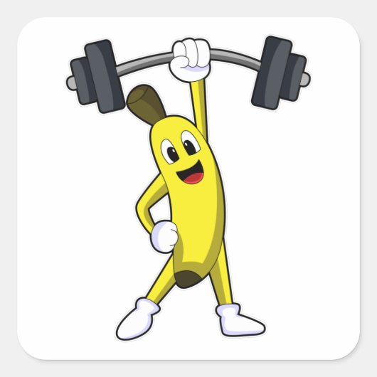Barbellとの強さトレーニングでバナナ スクエアシール (正面)