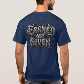 Barbell Society の Earned Not Given Tシャツ (裏面)