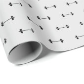 Barbell workout gym silhouette  ラッピングペーパー (ロールコーナー)