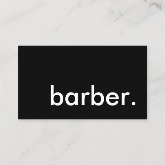 barber. 名刺 (正面)