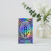 Barber Business Card | Holographic Barbershop  名刺 (スタンド正面)