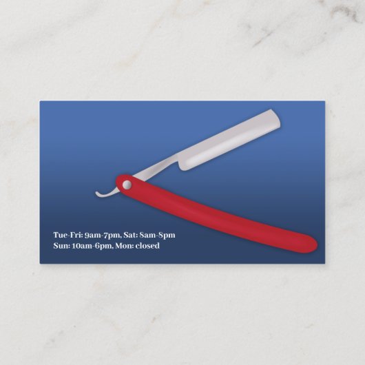 Barber Business Card Template 名刺 (裏面)
