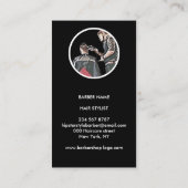 Barber Cutting Hair Illustration 名刺 (裏面)