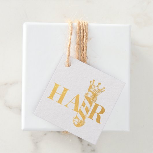 Barber Hair Shop King Crown Barber Pole Hair Salon フェイバータグ (箱)