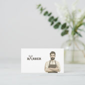 Barber Hair Stylist Modern Simple Minimalist 名刺 (スタンド正面)