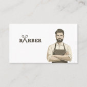 Barber Hair Stylist Modern Simple Minimalist 名刺 (正面)