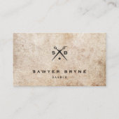 Barber Hair Stylist  Scissors Rustic 名刺 (正面)