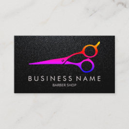 Barber Modern Colorful Scissors Hair Stylist 名刺
